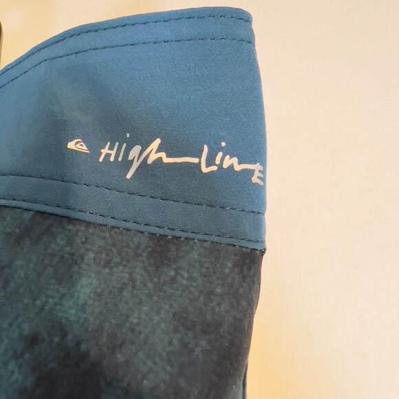 Quiksilver Bathing Suit Men 38W Side Pocket Hook/Loop Fly String Swim Beach Blue - Picture 5 of 16